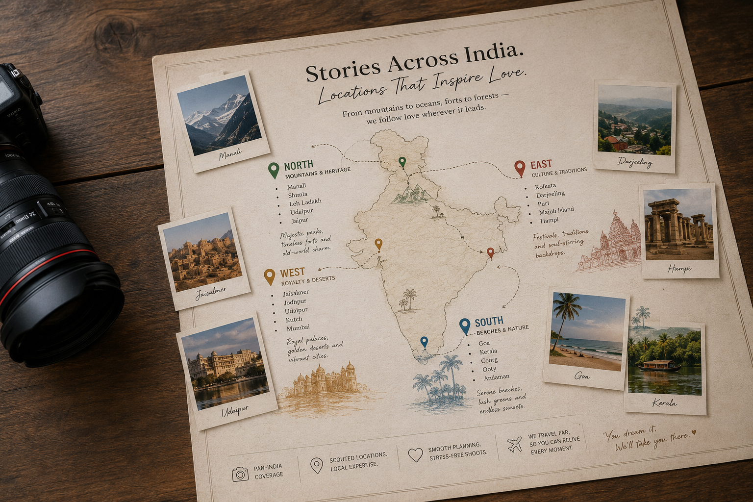 Dreams Infinite Photography Pan-India Coverage Map